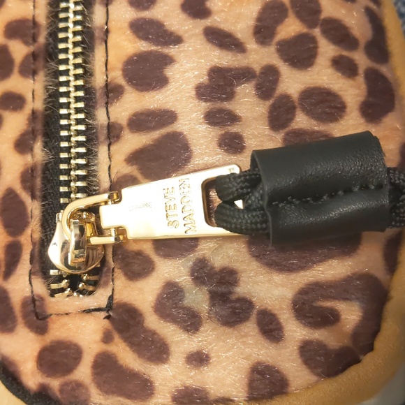 NWT Steve Madden belt bag animal print cheetah gold black - Picture 2 of 13